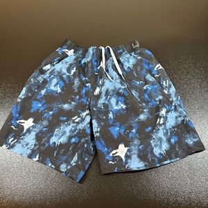 Under Armour Board Shorts Camo Print Drawstring Lightweight Blue Mens Small 26"